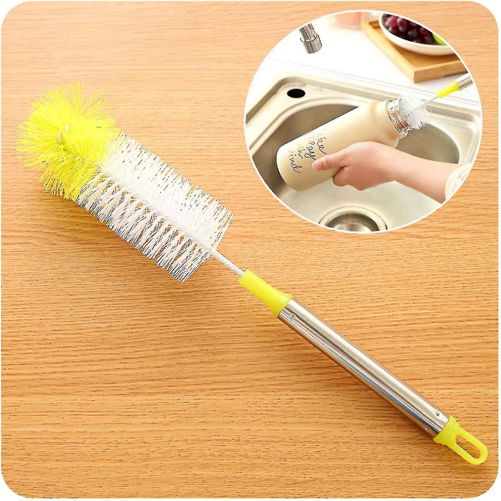 Long Handle Bottle Cup Cleaning Brush Brew Scrubbing Kitchen Cleaner Washer Tool