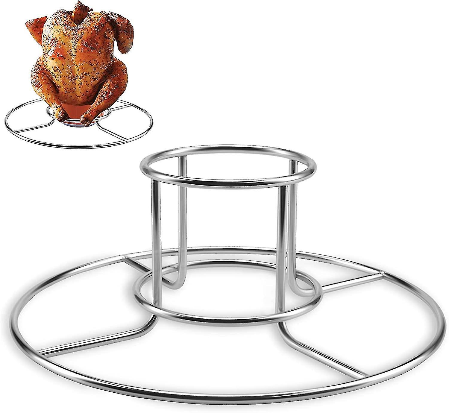 Porta pollo per lattine di birra, rack per arrostire pollo e tacchino per affumicatore e grill, supporto per pollo in acciaio inossidabile, accessori per barbecue lavabili in lavastoviglie