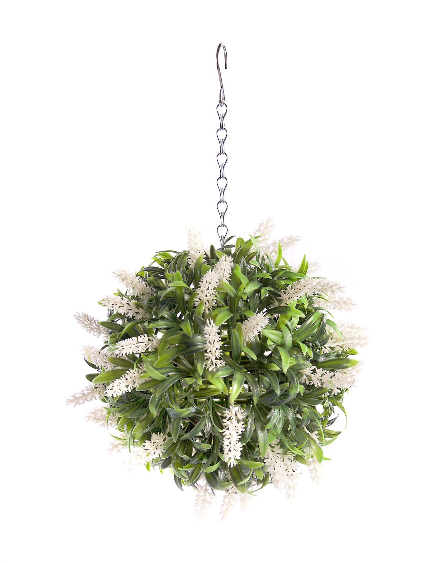 Meilleure boule artificielle de lavande blanche de 24cm