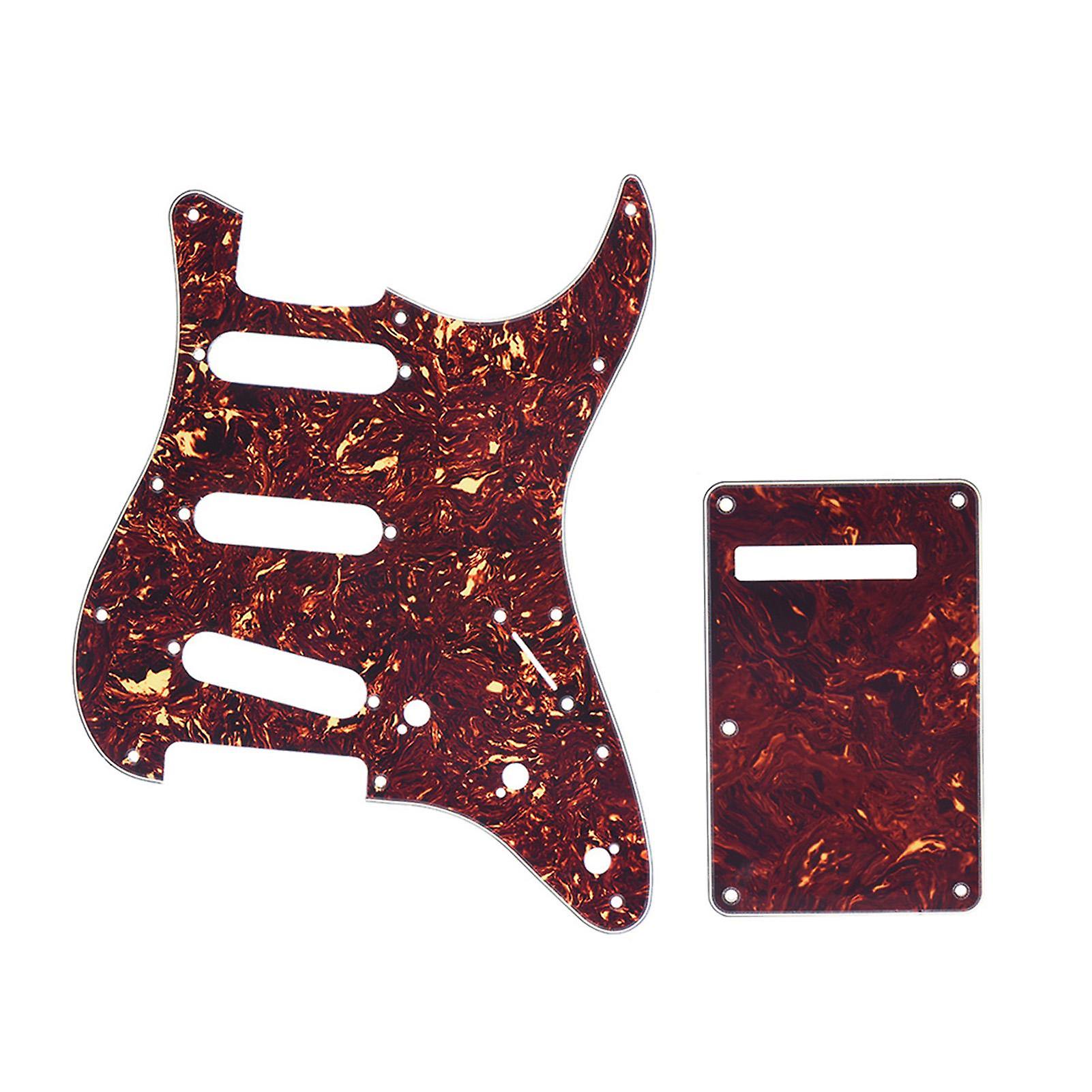 Tortoise Red Guitar Pick Guard Back Plate with 20pcs Screws for Stratocaster Strat Style Electric