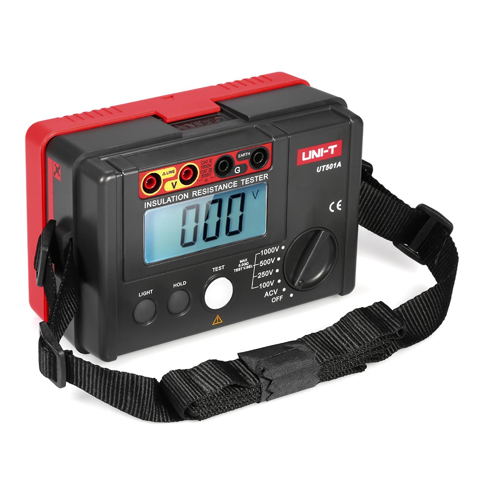 UNI-T UT501A 1000V μετρητής αντίστασης μόνωσης μετρητής γείωσης Megohmmeter βολτόμετρο w / LCD οπίσθιο φωτισμό