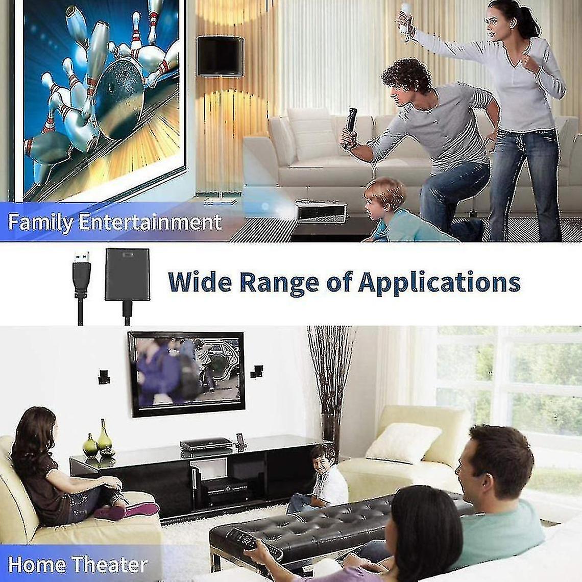 Usb 3.0 To, Hdmi Compatible Converter, External Multi-oscillo Adapter 1080p Full Hd Video Audio