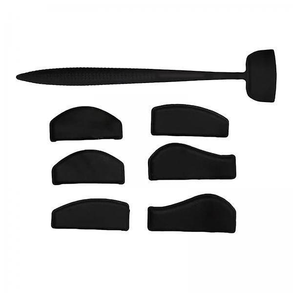 3xPortable 7Pcs Stamp  Line Kit Eyeshadow Fixer Stencil Tool Quick