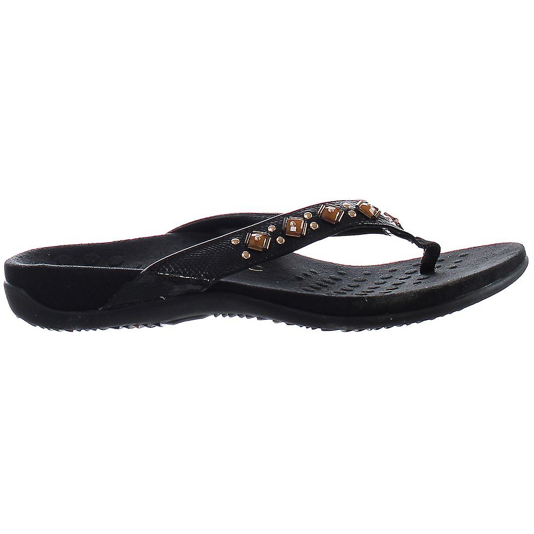 Vionic Loriana Slip-On Black Synthetic Womens Flip-Flops 10000242002