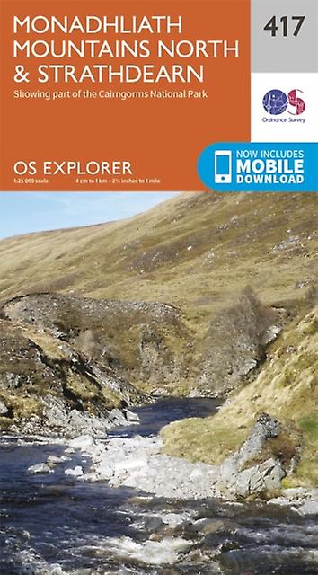 Monadhliath Mountains North And Strathdearn by Ordnance Survey Paperback Book