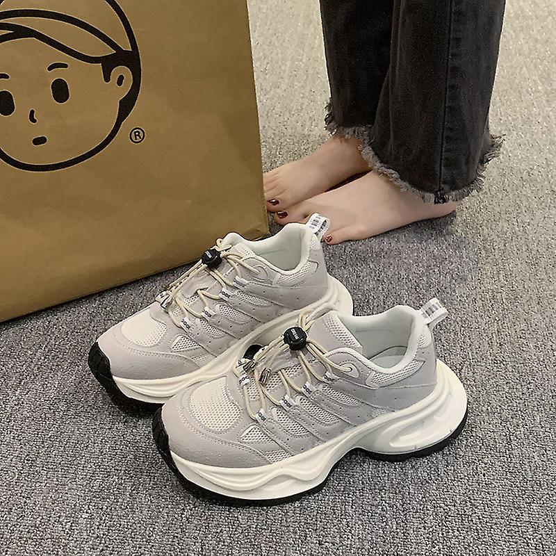 2023 Jesień Nowy Modny Fishbone Gruba podeszwa Casual Forrest Gump Buty