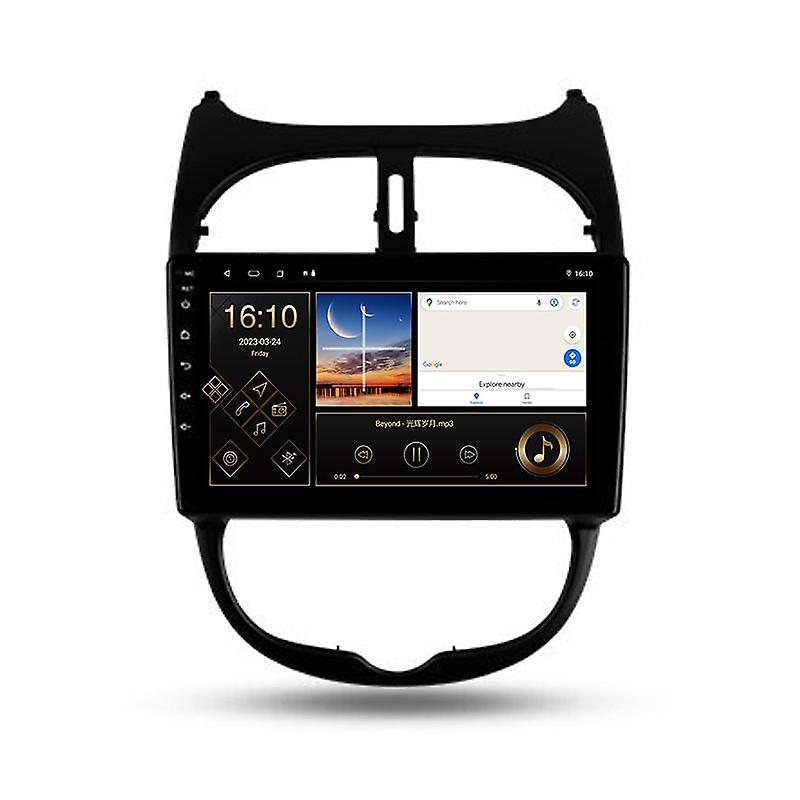 For Peugeot 206 1998 - 2012 Car Radio Multimedia Video Player Navigation GPS Android 2din 2 din dvd