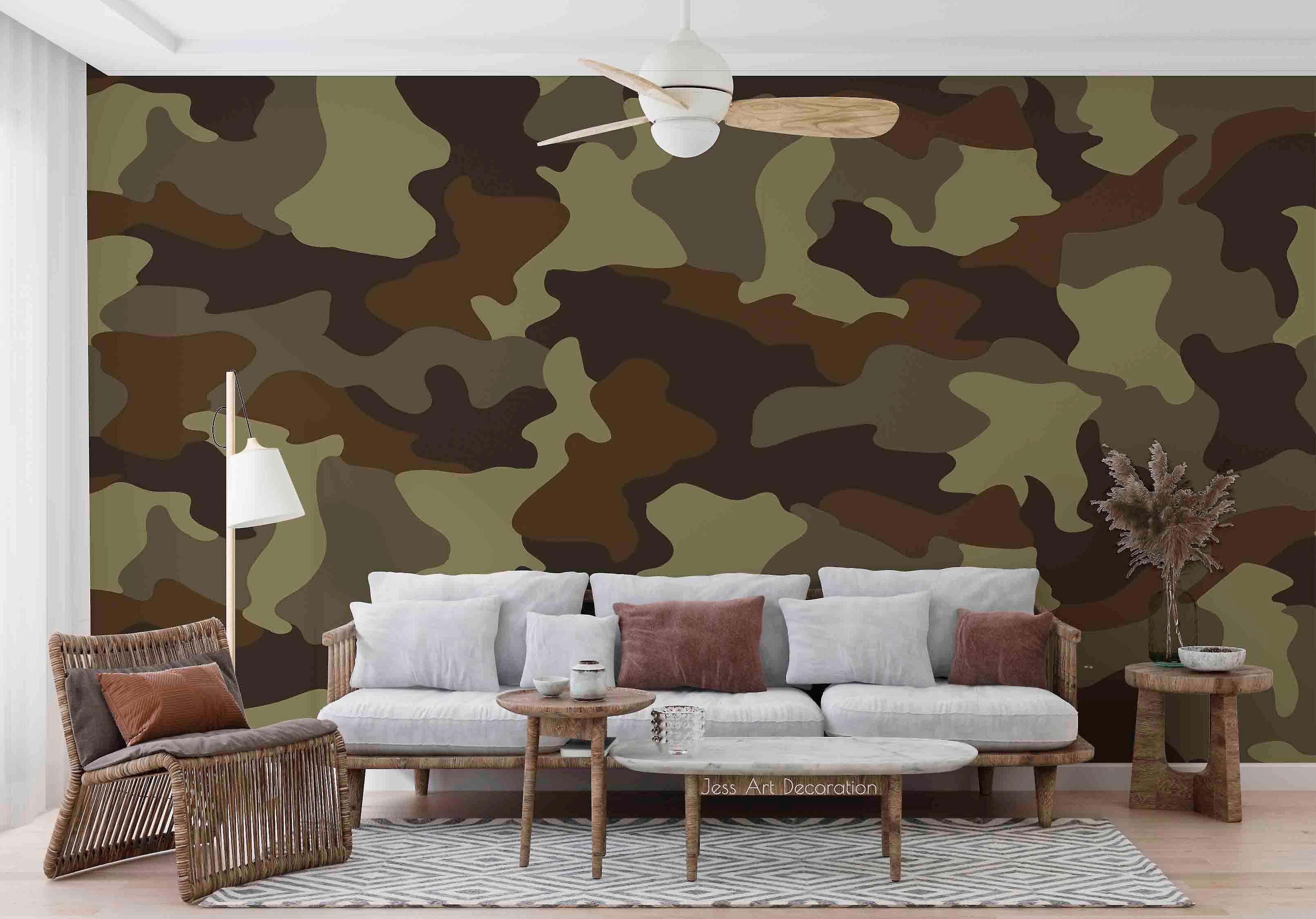 3D Abstract Camo Pattern Wall Mural Wallpaper Gd 2938