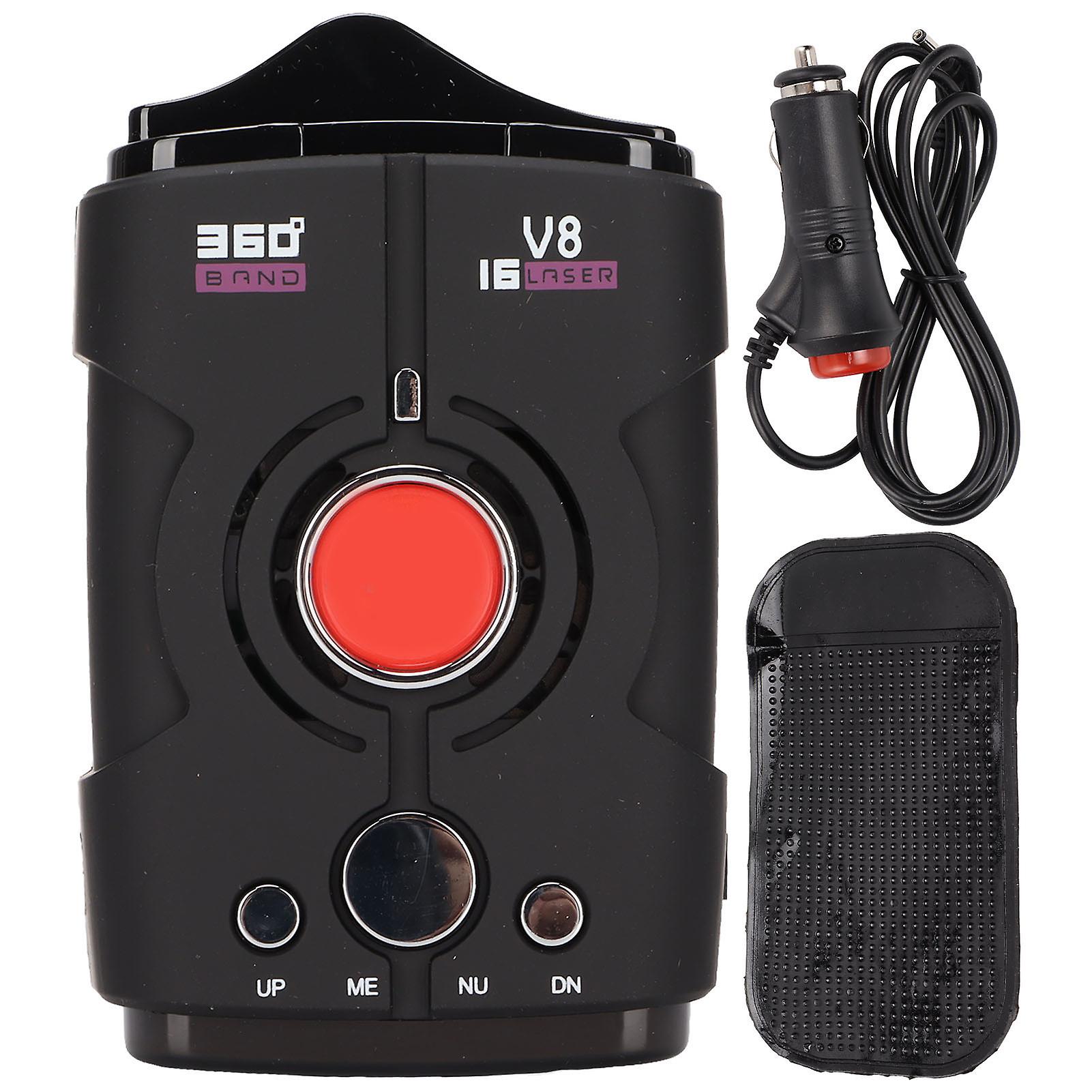 360° Car Radar Detector: Ultra Long Range, Fast Scanning, Voice Alarm, Auto Mute