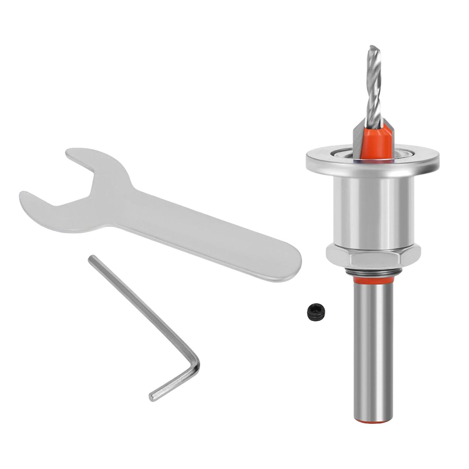 Woodworking Drill Bit Countersink Adjustable Round Shank Steel for Drilling 2.8mm
