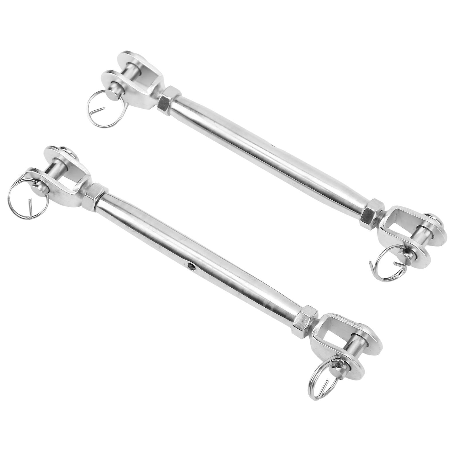 2pcs Jaw and Wire Rope Cable Supplies Stainless Steel Turnbuckle Rigging Screw Jaw for Wire Rope Cable