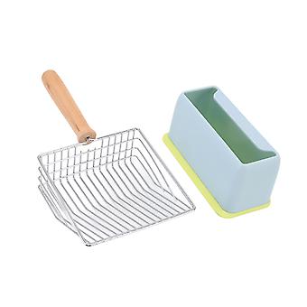 Cat Poop Shovel Multipurpose Stainless Steel Body Durable Rust Resistant Efficient Cat Litter Sifter
