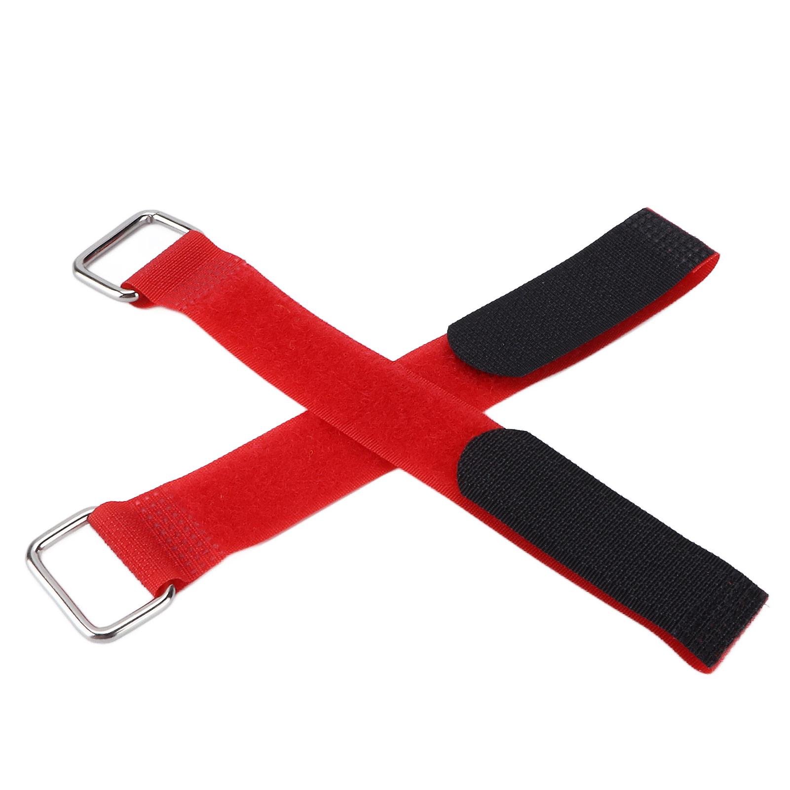 2Pcs 20x200mm Red Nylon Adjustable Elastic Fastening Straps