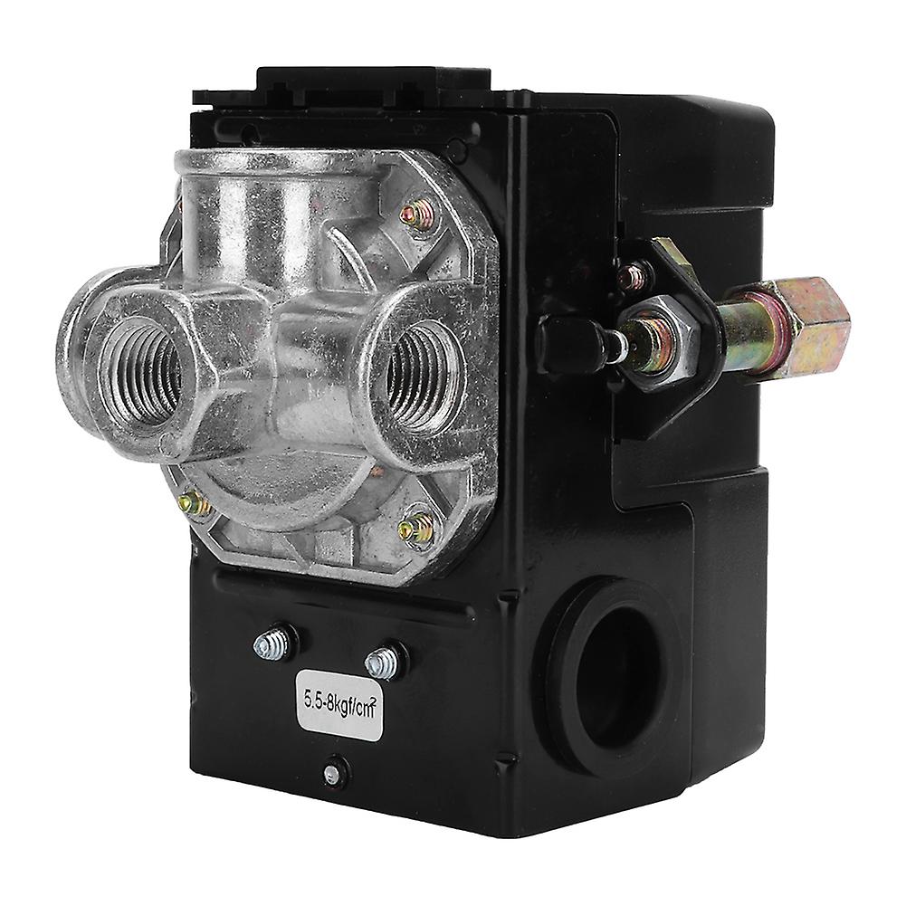 G1/4" 4 Hole Automatic Pressure Regulator Valve 75~120psi 220V for Air Compressor