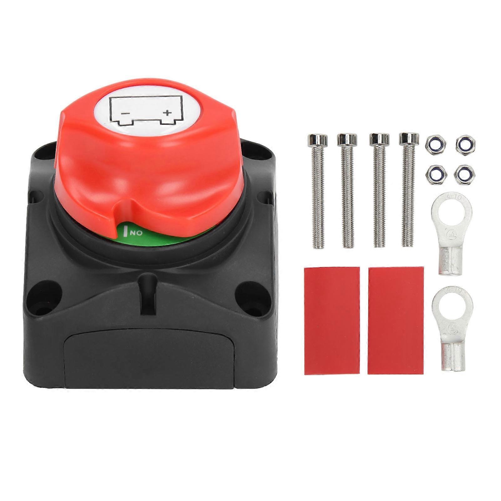 Battery Switch Disconnect Isolator 275A Battery Power Cut Master Switch With M10 Terminal Heat Shrink Tube 12‑36V DC