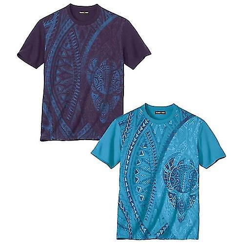 Atlas For Men Mens Graphic Print T-Shirt (Pack of 2)