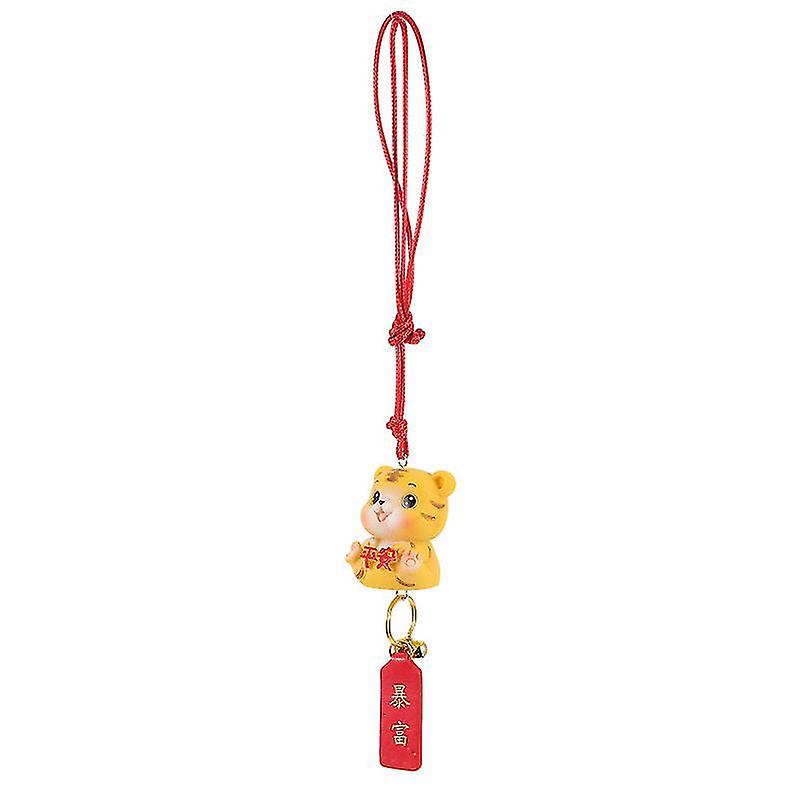 5X4cm Assorted Color Vehicle Rear View Mirror Ornaments 1pc Rear View Mirror Pendant Luck Tiger Hang