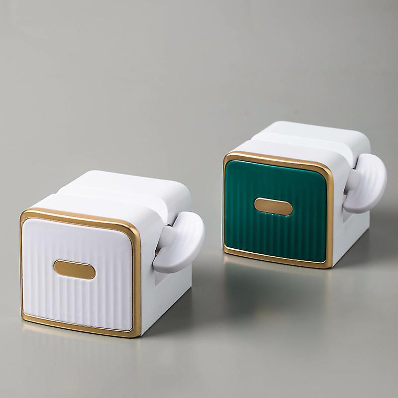 Toothpaste Squeezer, Rolling Tube Toothpaste Swivel Toothpaste Dispenser For Bathroomgreenwhite2pcs