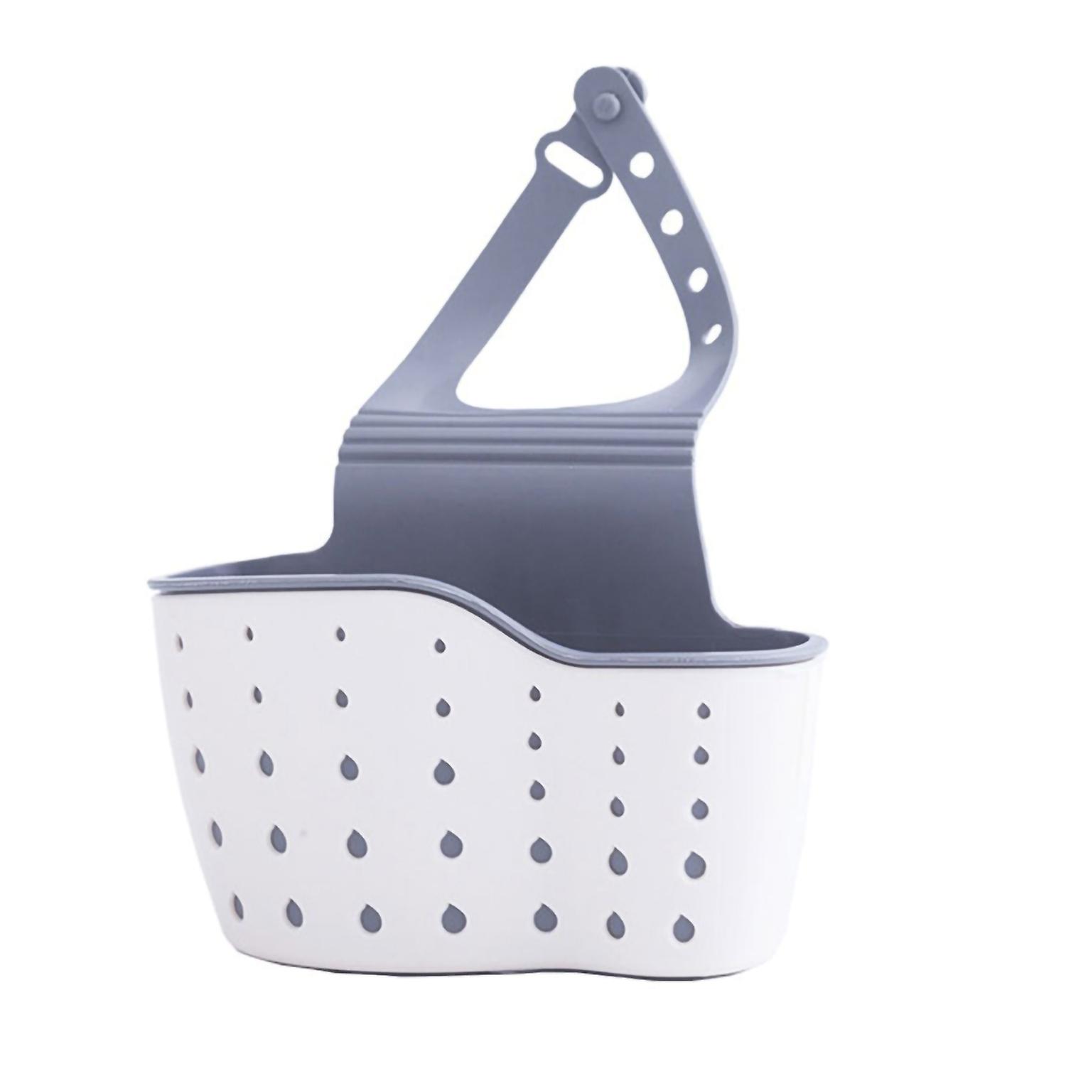 fornnerg Drain Holder Double-layer Multi-hole Rubber Thickened Large Capacity Sink Rack for Sponge