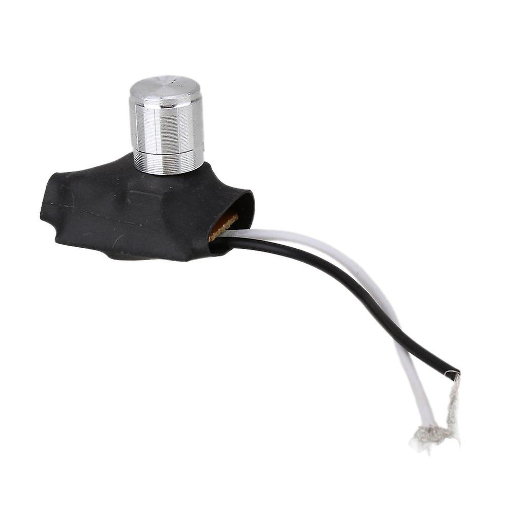2pcs Silver 2 Wire Rotatable Knob w Cover Desk Lamp Dimmer Switch 220V