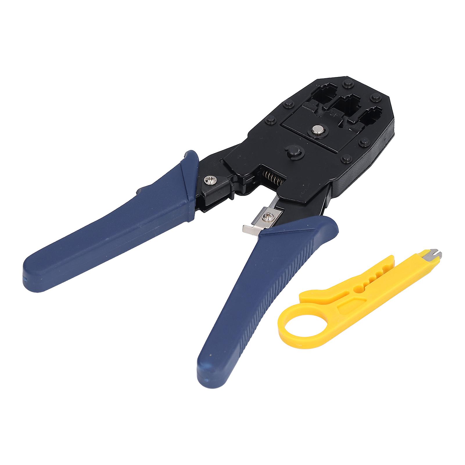Networks Cable Crimper 3 in 1 Telecom Crimping Tool for 8P 6P 4P Crystal Plugs Flat Wires