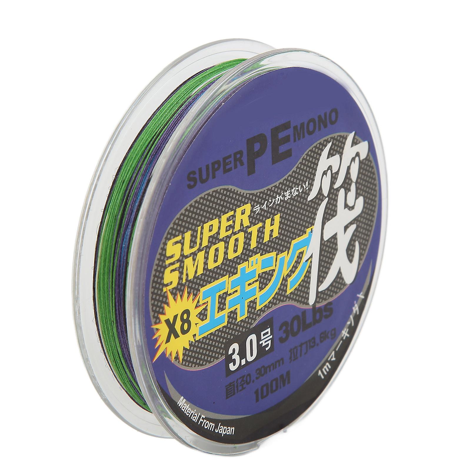 8 Strands Fishing Wire 1 Meter 1 Color PE Fishing Lines 100 Meter Bite Resistant Luya WireNo. 3.0