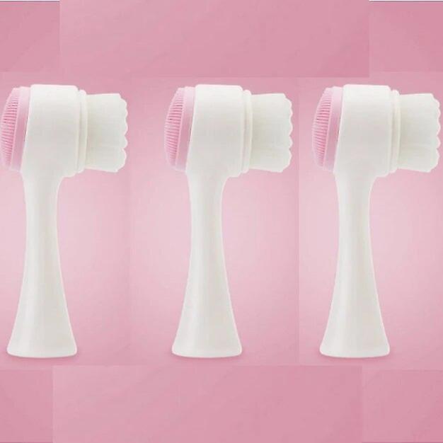 Silica Gel Facial Brush Διπλής όψης Καθαριστικό Προσώπου Blackhead Αφαίρεση Καθαριστής Πόρων Απολεπιστικό Βούρτσα Προσώπου Βούρτσα προσώπου Βούρτσα προσώπου ~18889