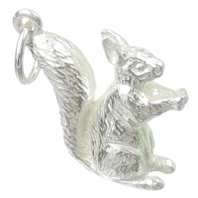 Squirrel Sterling Silver Charm .925 X 1 Squirrels Sqirrel Squirels Charms