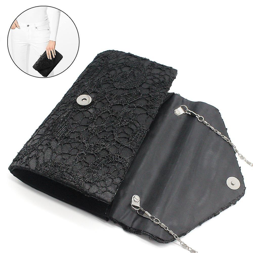 女性のエレガントな花のレースイブニングクラッチ封筒のウエディングハンドバッグの財布