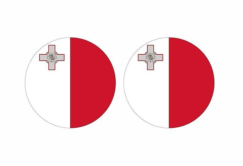 2x stick sticker round cocarde flag malt