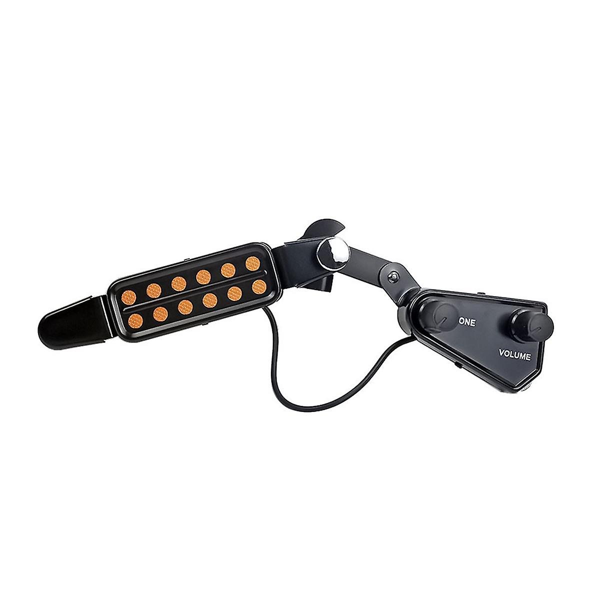 12-Hole P-011 Acoustic Guitar Sound Hole Pickup Magnetic Transducer with Tone Volume Controller Audio Cable