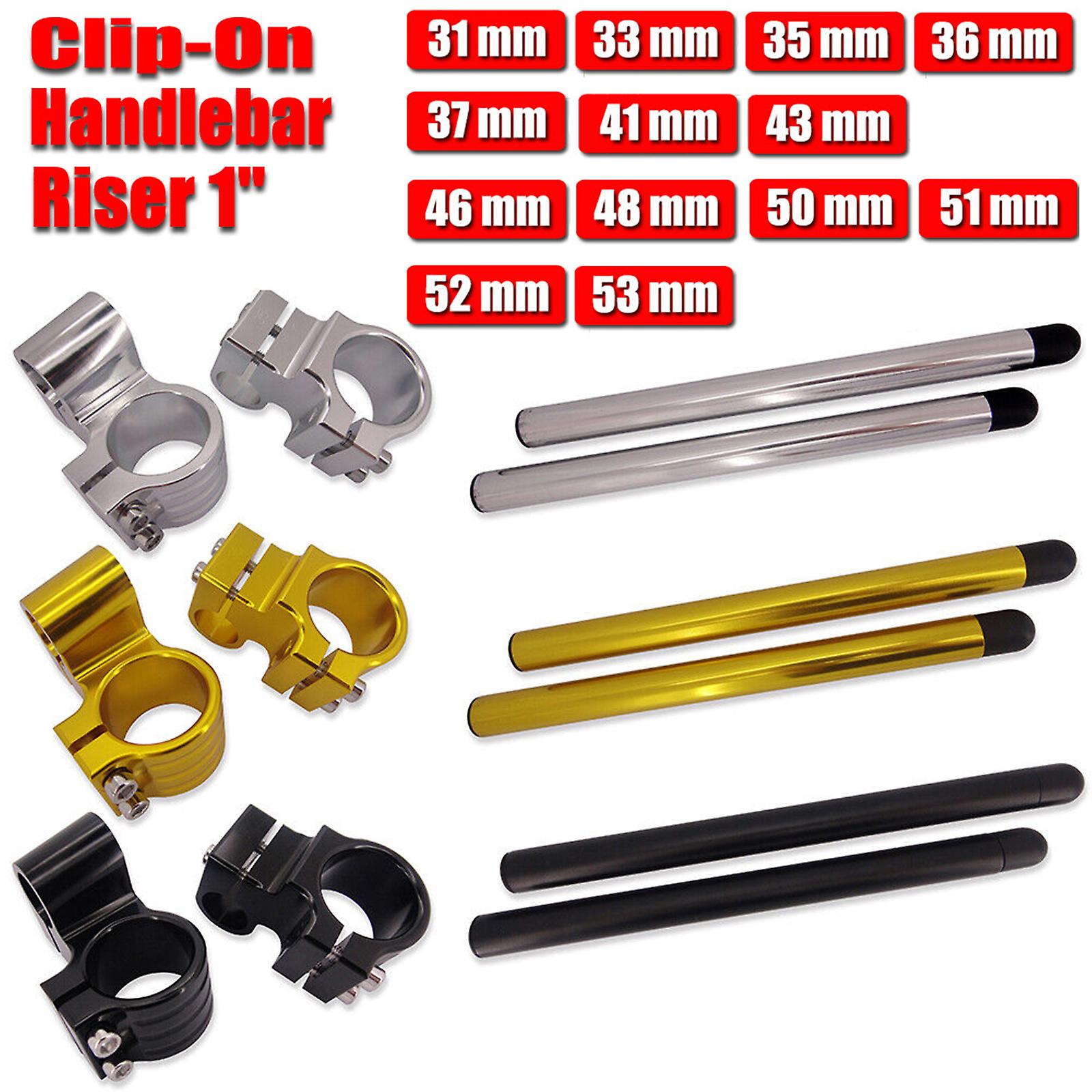 Nicecnc Riser Manubrio Clip Sul Manubrio Della Forcella 31/35/36/37/41/43/45/46/48/50/51/52/53 Mm Per Universale Honda Yamaha Kawasaki
