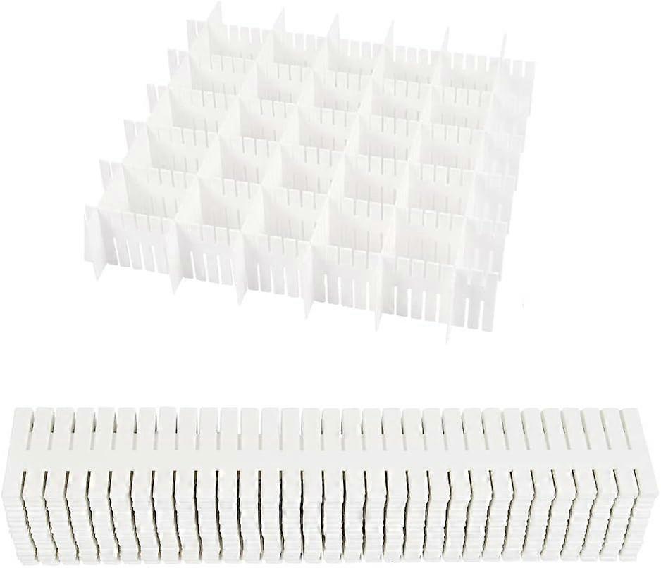 Sett 32 separatoare sertar, Jormftte, Plast, Alb, 37x7 cm