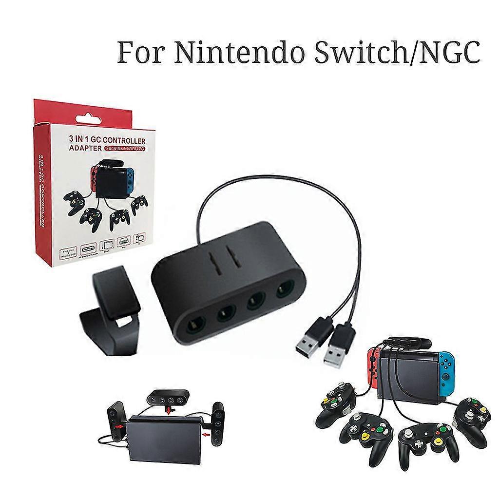 For Nintend O Switch/wiiu/pc/ngc 3in1 4port Usb For Game Controller Adapter