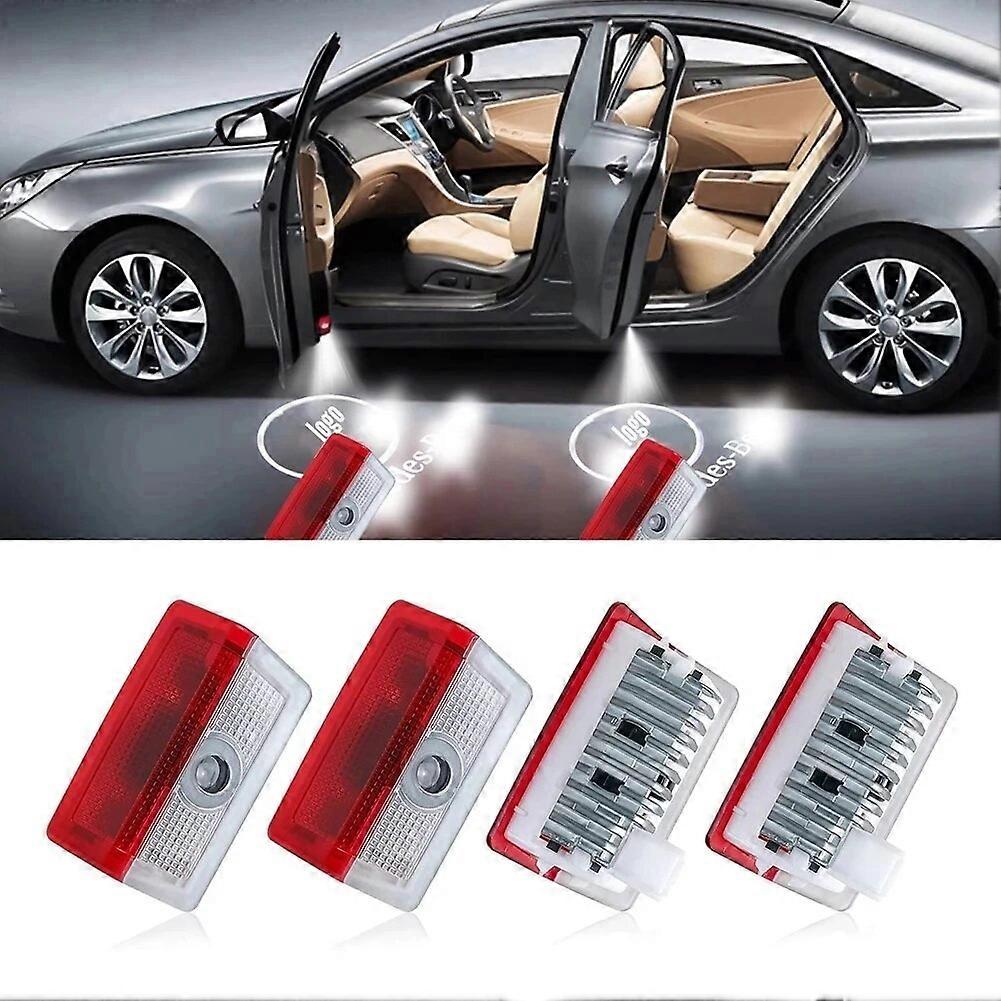 4X LED Car Door Courtesy Laser Decoration Logo Projector Ghost Shadow Light Accessories ForMercedes Benz A C E GLC GLS Series C FN9U2000