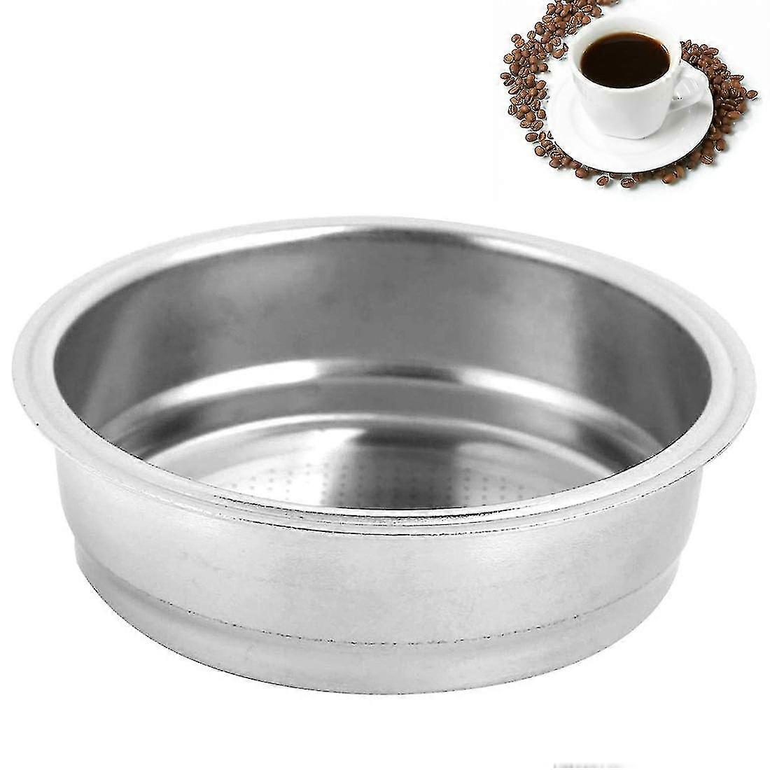 Coffee Filter Basket Stainless Steel Strainer, Cup 51mm Single Layer Non Pressurized Filter Basket Strainer Fit for DeLonghi 1pcD--YuJia