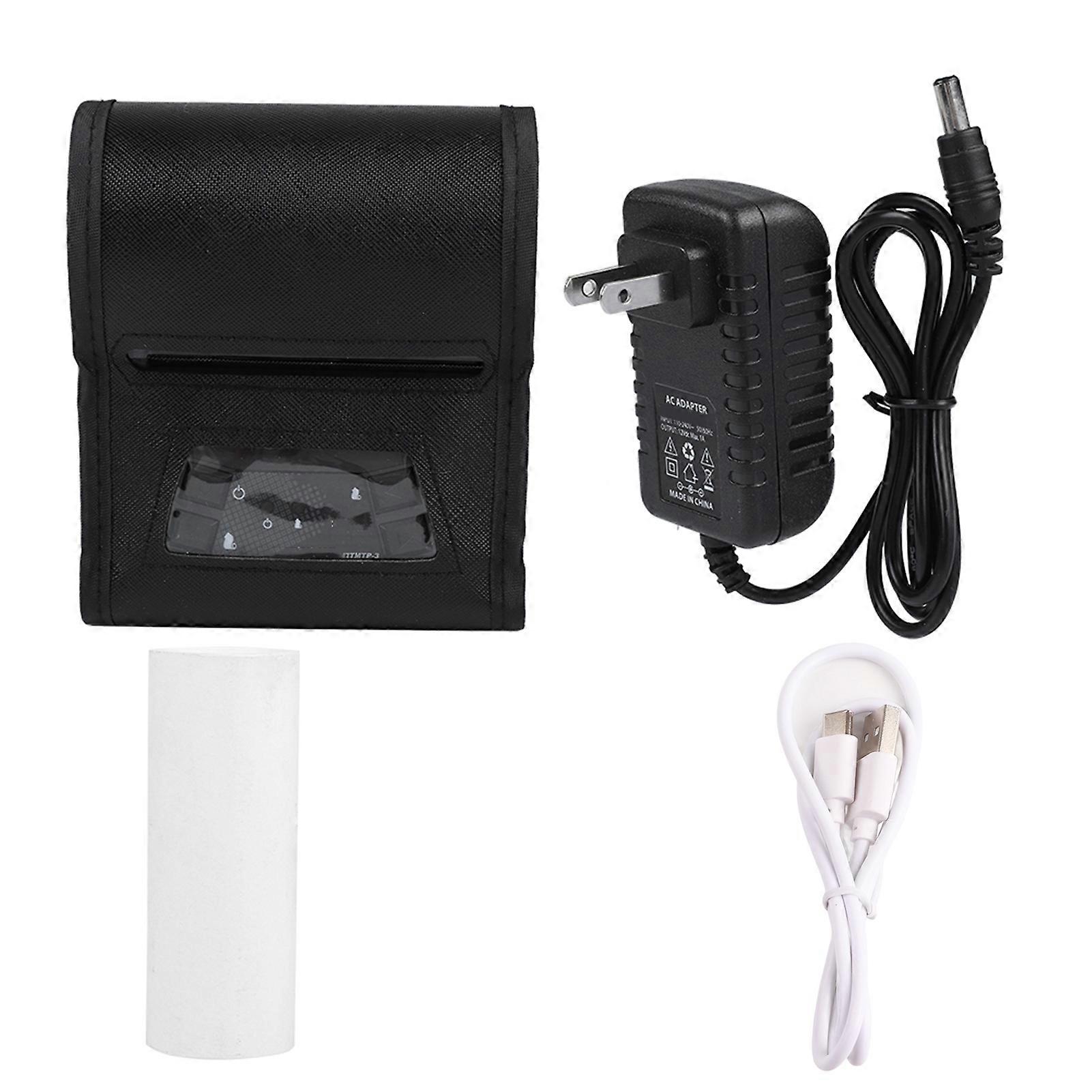 Portable 80mm USB Wireless Bluetooth Thermal Bill Receipt Printer for iOS/Android (US Plug)