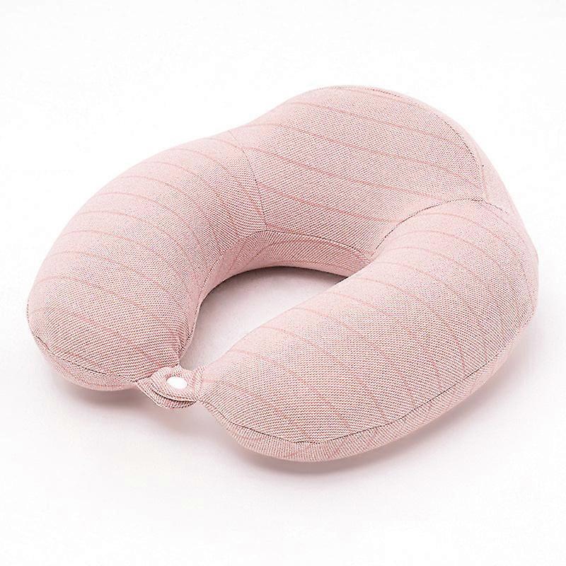 Soft Comfortable Travel Pillow Storage Aircraft U-shaped Memory Foam Stripe Creative
