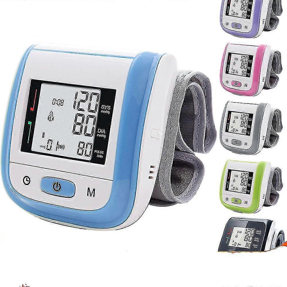 Tonometer Automatic Wrist Digital Pressure Monitor Digital Lcd Sphgmomanometer Beat Rate Pulse Meter