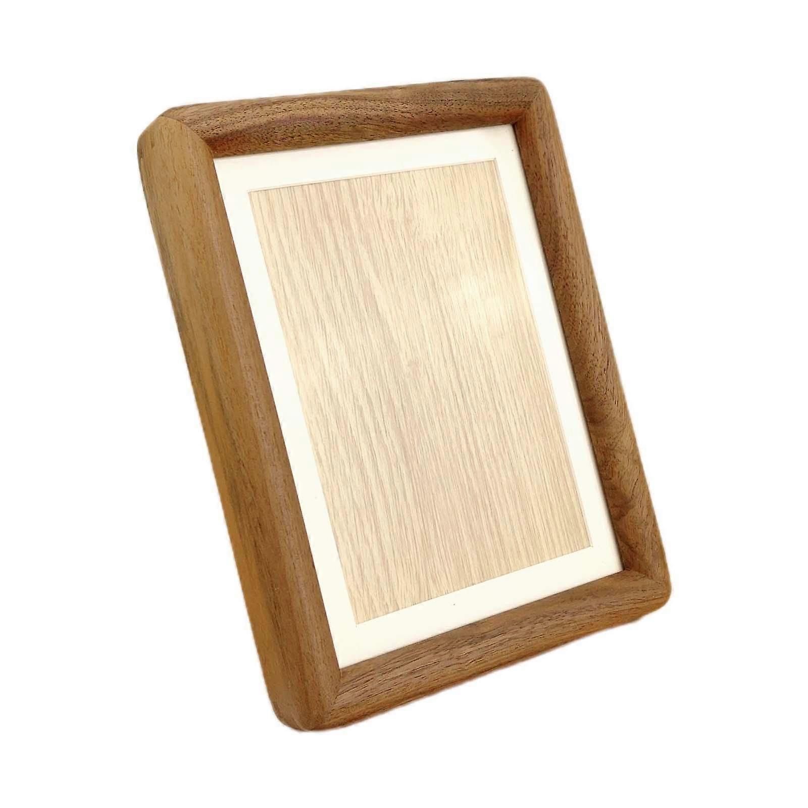 Picture Frame Simple Easy Placement Picture Display Stand for Tabletop Party 7inches Outsid Ash Wood