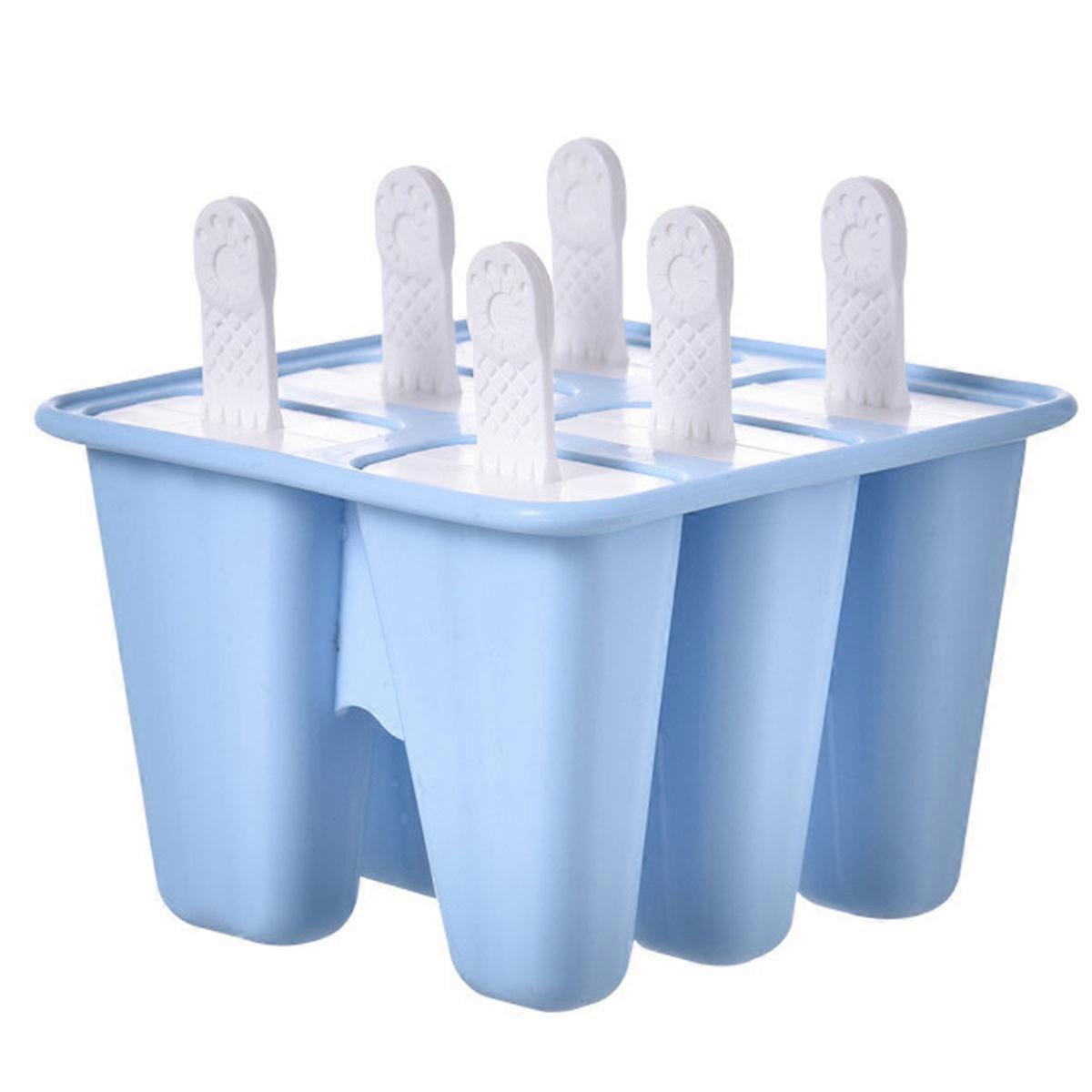 6 Compartment Silicone Ice Cube - Blue 6 Compartment