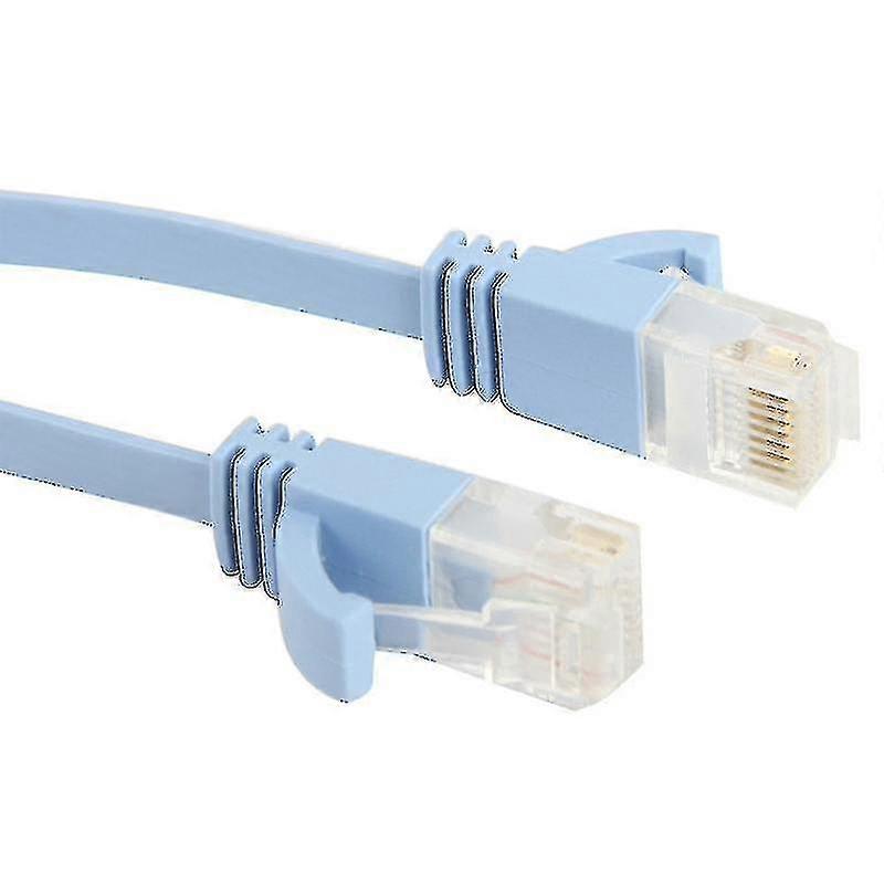 Ultra-thin Flat Cat6 Ethernet Cable, 10m (Baby Blue)