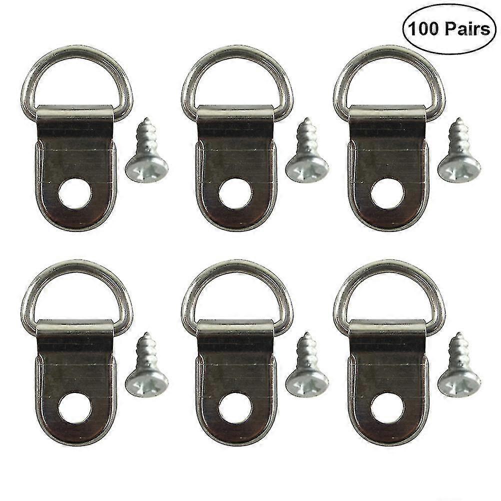 100 Pcs Picture Frame Hanger Picture D Rings Triangle D Ring Picture Hangers Triangle D Ring D Ring Picture Hangers