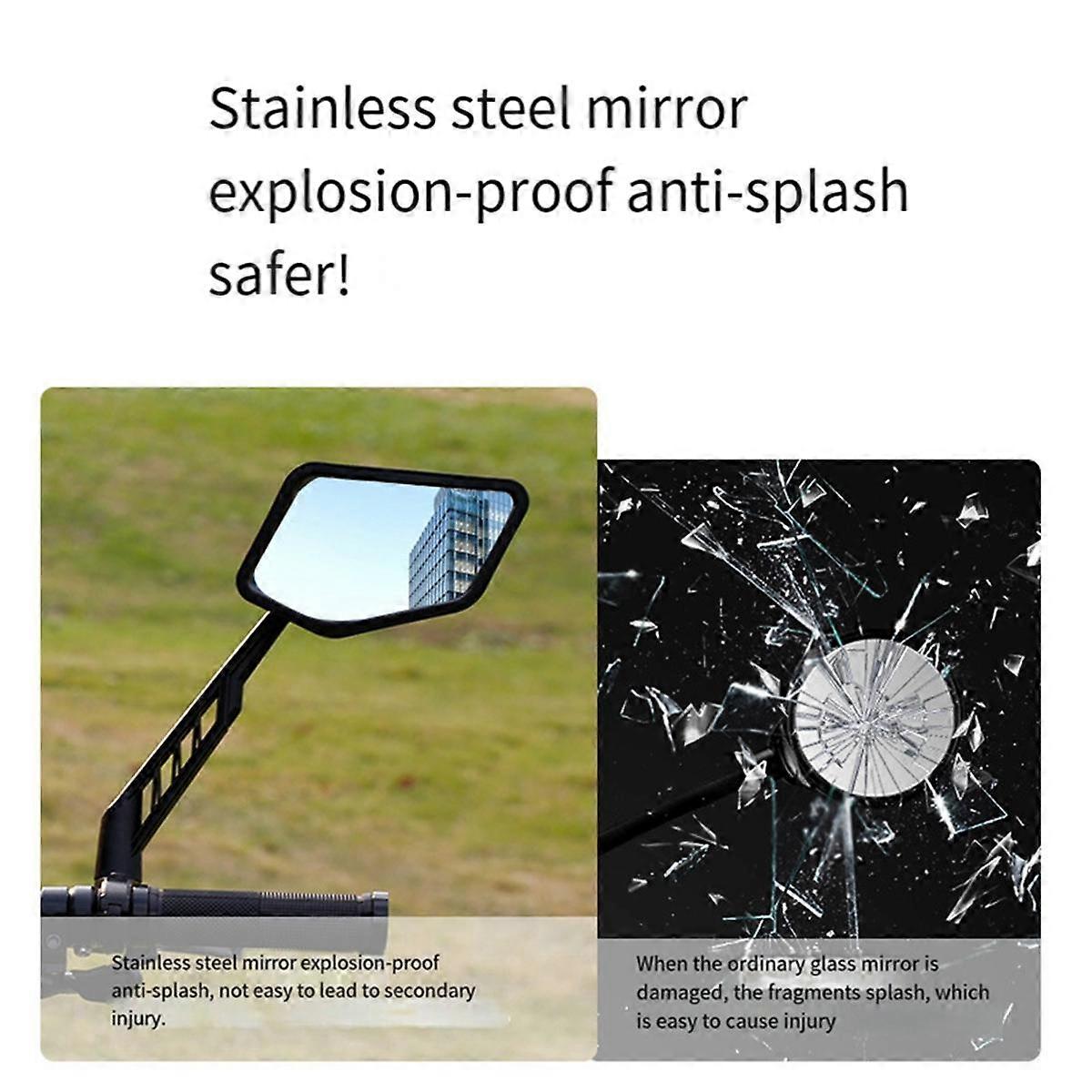 Bike Wide Range Backsight Reflector Adjustable Bike Mirror Bicycle Handlebar Rear View Mirror Left