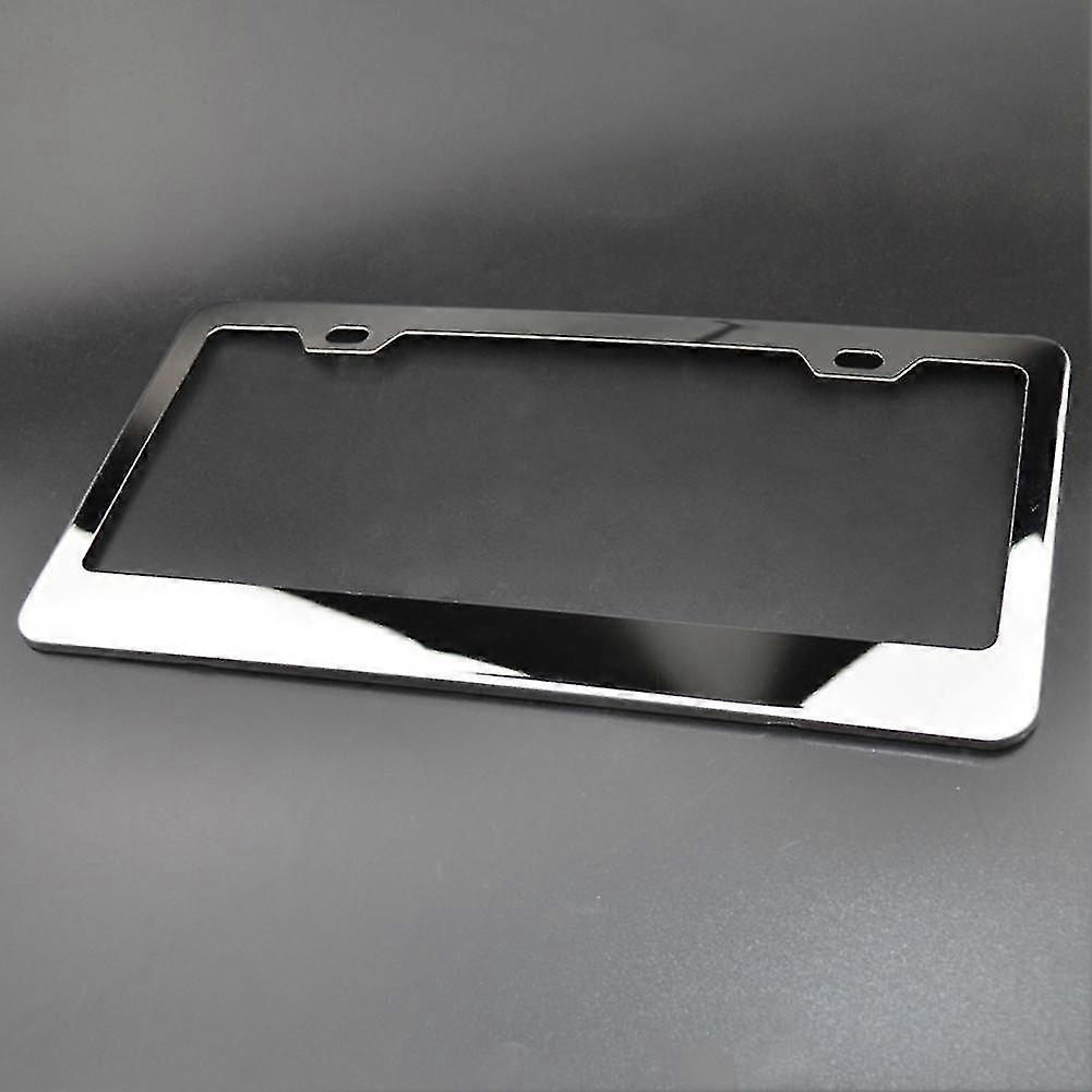 Us Type Stainless Steel Car License Plate Frame Protective Case Set
