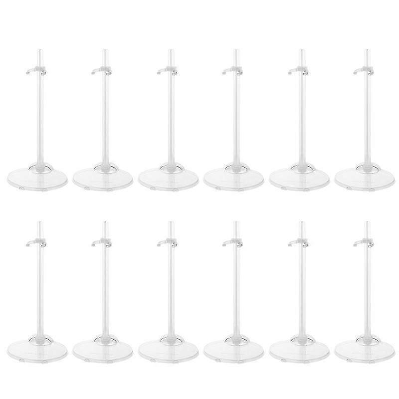 12pcs Doll Display Rack Doll Display Base Clear Dolls Storage Stand Doll Support