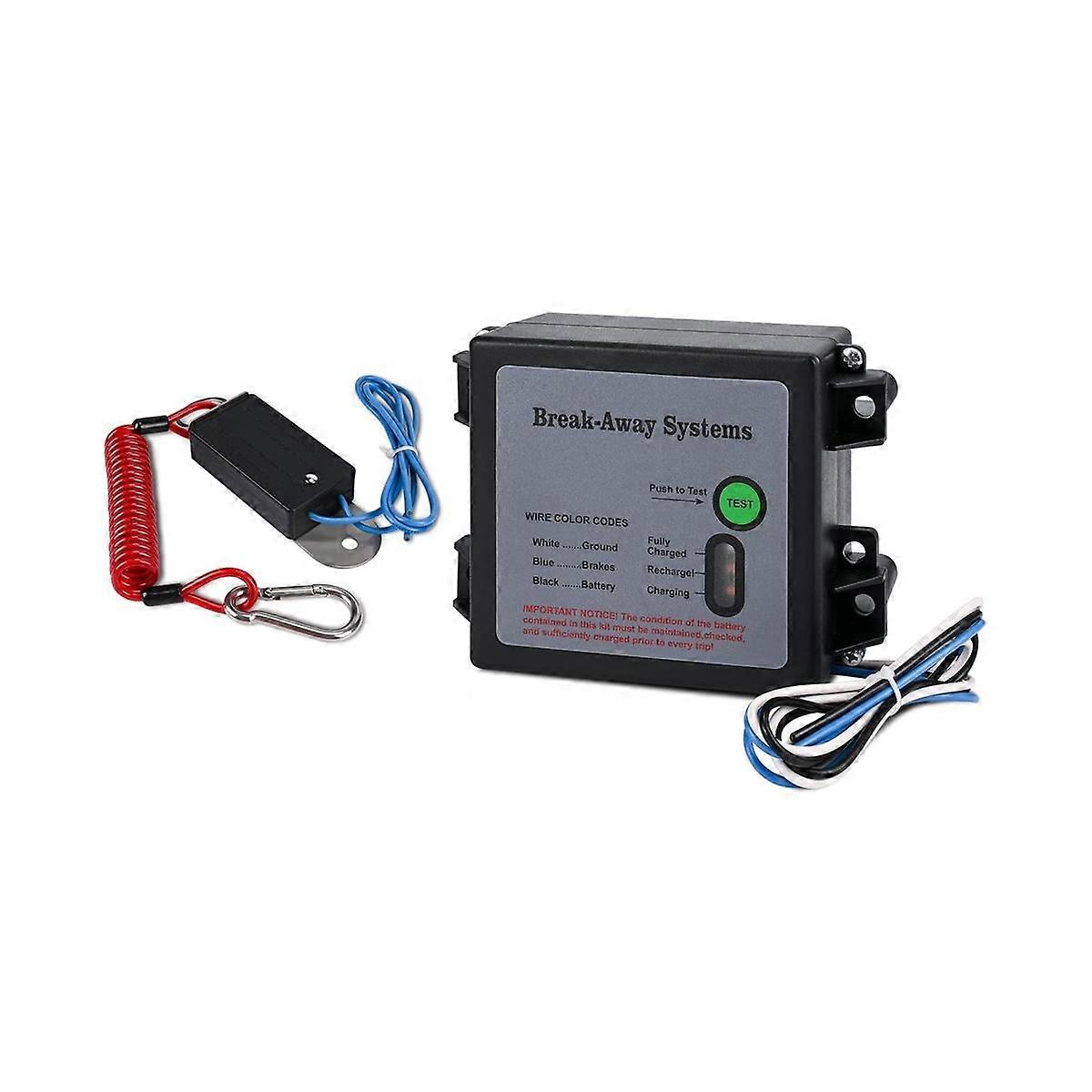 Trailer Brakes Breakaway Kit with Switch, LED Test Light Electric Breakaway System, Universal Trail