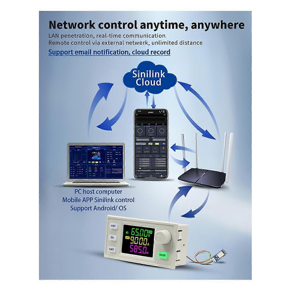 New XY6509X CNC Adjustable DC Power Supply Constant Voltage Constant Current Maintenance 65V 9A 585