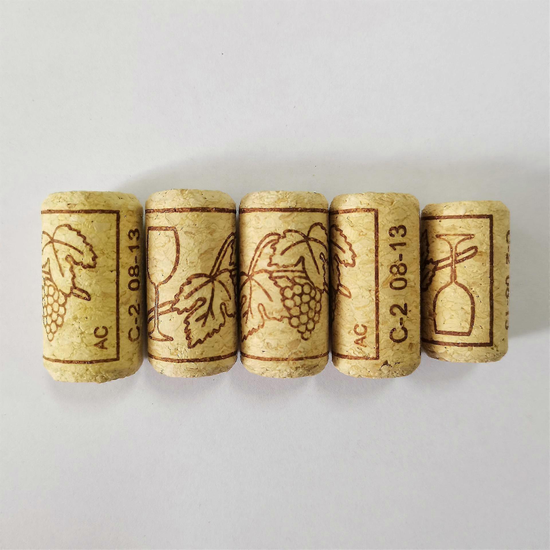 100pcs Wood Blank Wine Corks Wine Beer Stoppers Leakproof Natural Wooden Corks Replacement For Wine Bottles, Beer Bottles With Logo