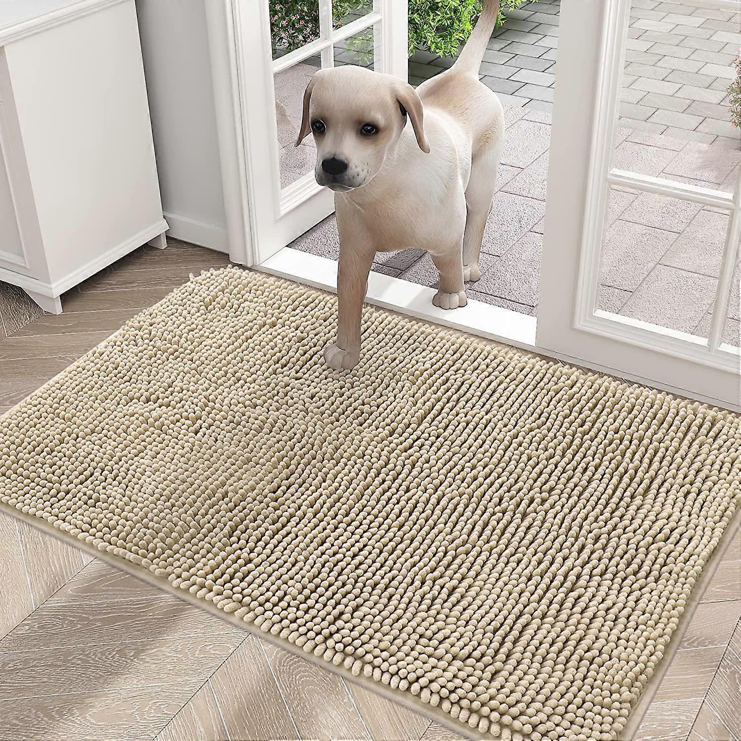 Dog Door Mat for Muddy Paws, Absorbs Moisture and Dirt, Absorbent